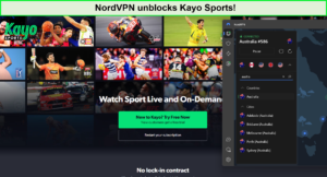 kayosports-unblock-via-NordVPN