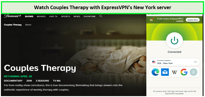  Guarda la terapia di coppia con ExpressVPN su Paramount Plus. 