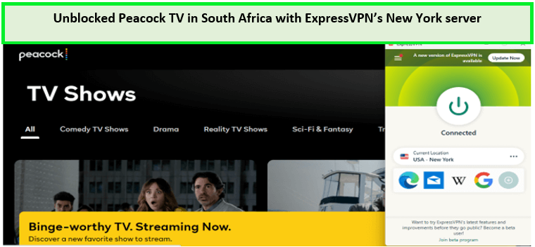 Unblocked-Peacock-TV-in-South-Africa-with-ExpressVPN-New-York-server