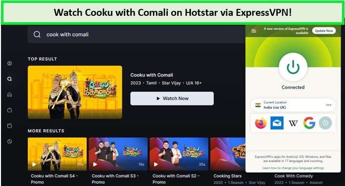 Use ExpressVPN to watch Hotstar  