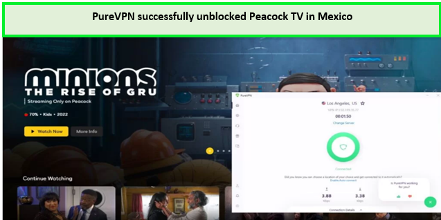 PureVPN-successfully-unblocked-Peacock-TV-in-Mexico
