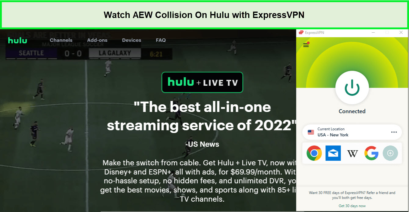 Watch-AEW-Collision-in-Singapore-On-Hulu-with-ExpressVPN.