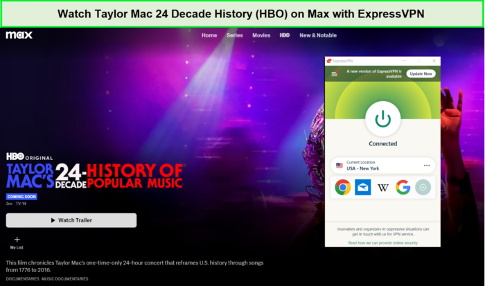 Watch-Taylor-Mac-24-Decade-History-(HBO)-in Singapore-on-Max-with-ExpressVPN