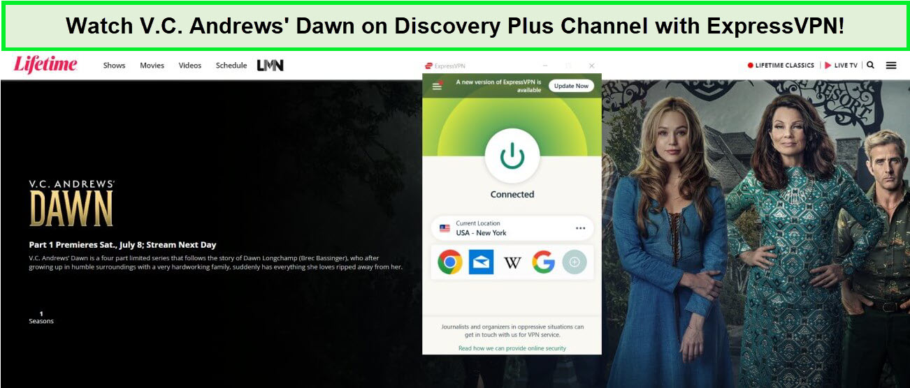 expressvpn-unblocks-vc-andrews-dawn-on-discovery-plus-outside-USA