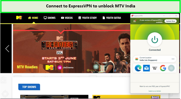 Unblock MTV India with ExpressVPN