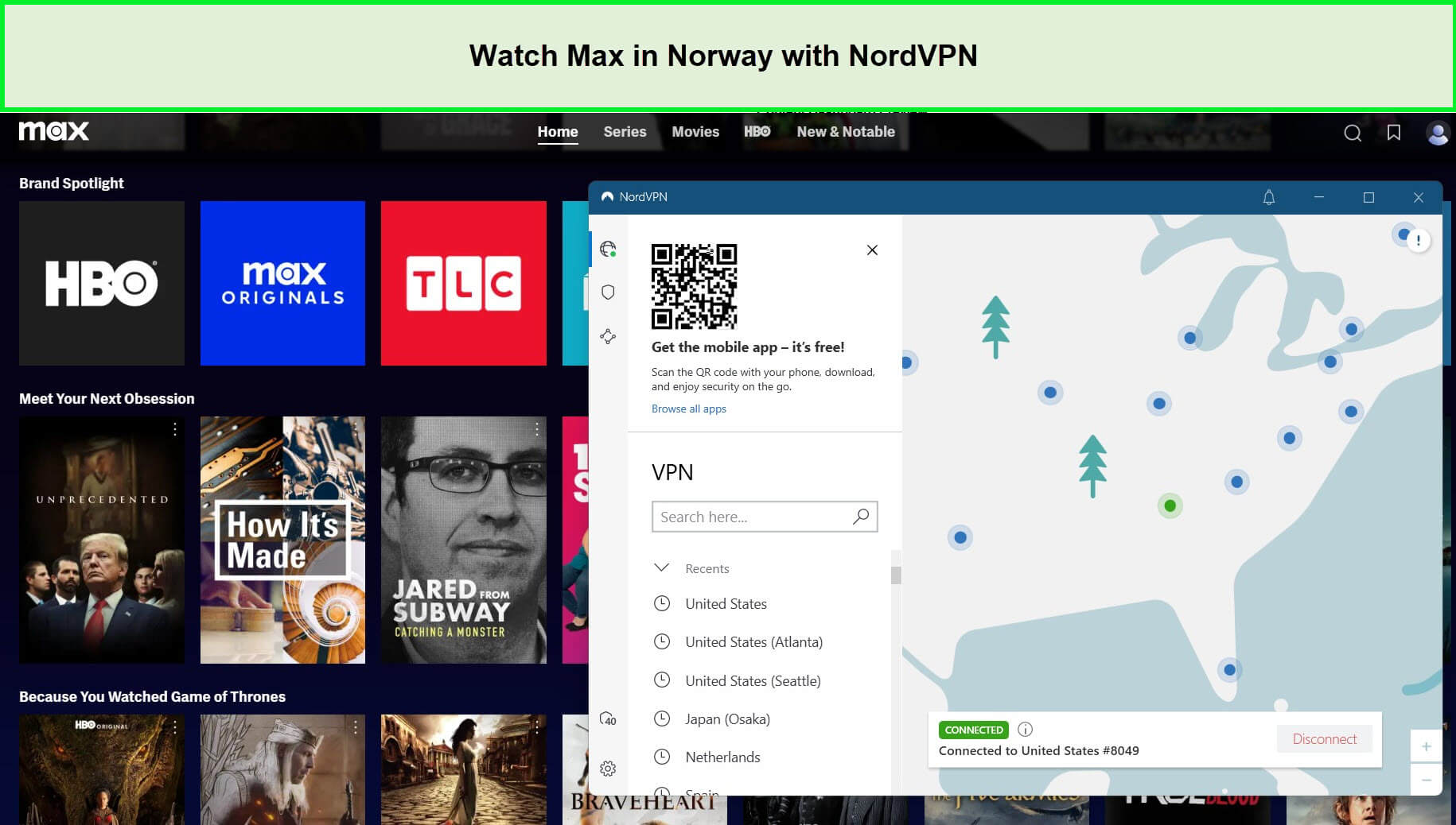 NordVPN-unblocks-US-HBO-Max-in-Norway