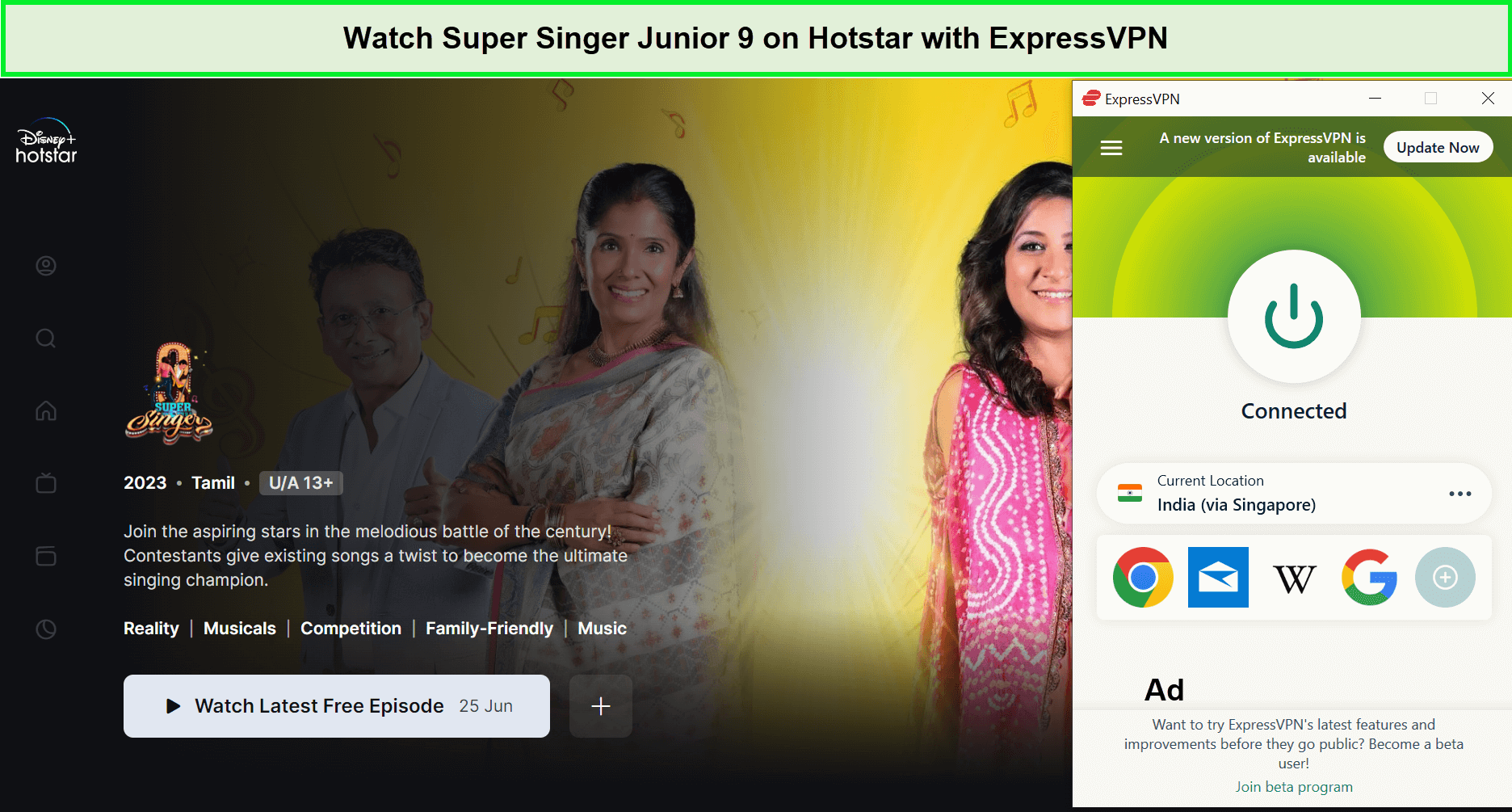 Watch-Super-Singer-Junior-9-outside-India-on-Hotstar-with-ExpressVPN