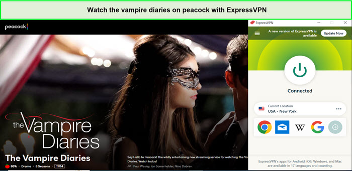 Watch-the-vampire-diaries-in-India-on-peacock-with-ExpressVPN