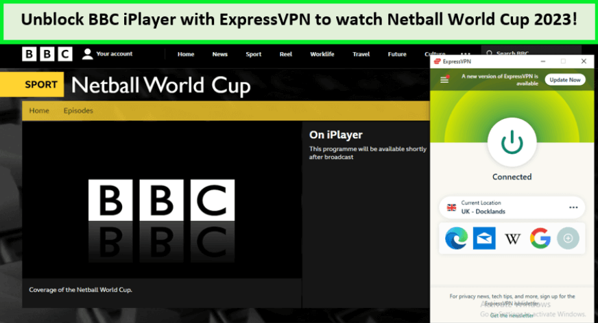 expressVPN-unblocks-netball-worldcup-2023-on-BBC-iPlayer