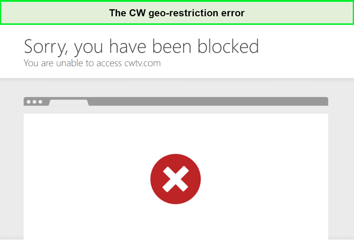 the cw geo-restriction error in New Zealand