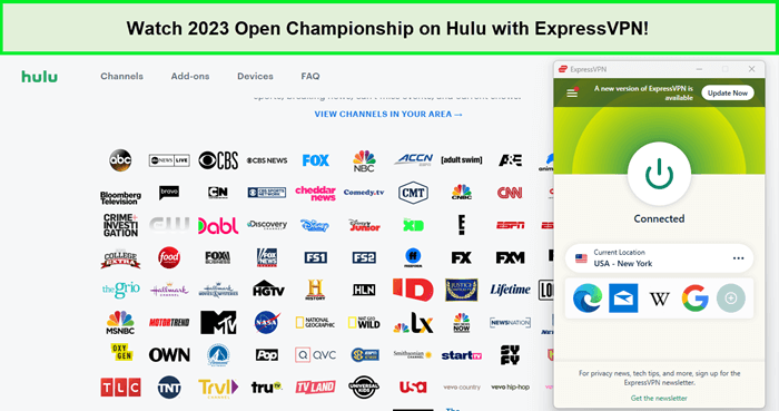 watch-2023-open-championship-on-hulu-in-UK-with-expressvpn