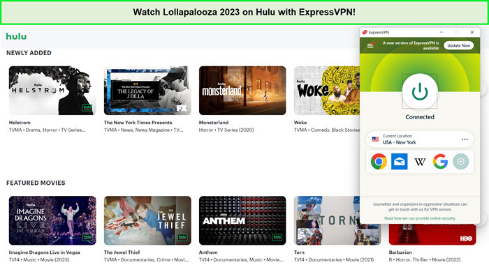  Kijk naar Lollapalooza 2023 op Hulu met ExpressVPN. in - Nederland 