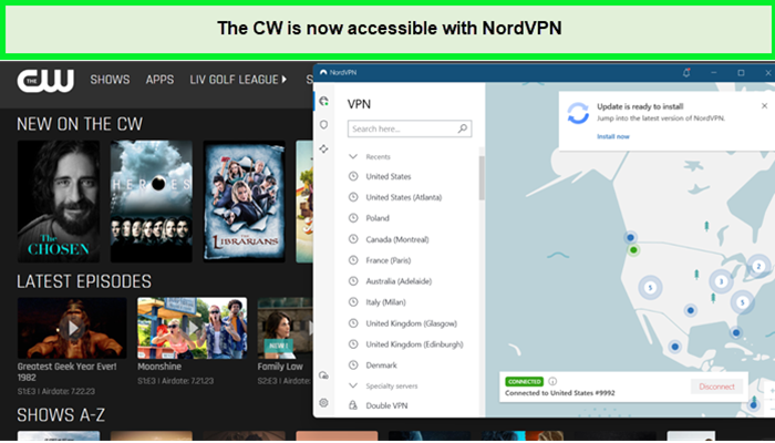 watch the cw in new zealand using nordvpn