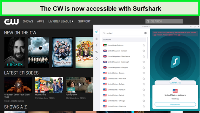 watch the cw in new zealand using surfshark