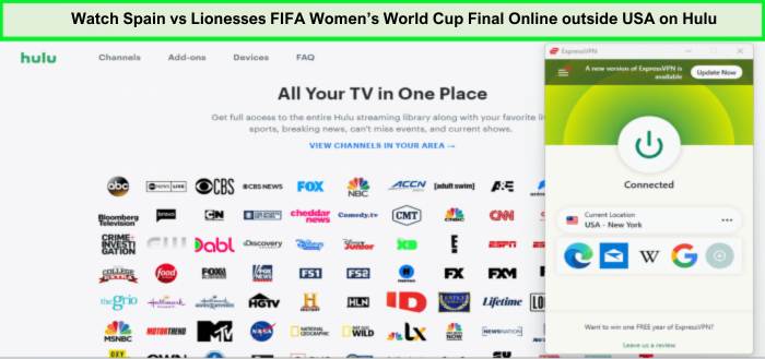  Regardez la finale de la Coupe du Monde Féminine de la FIFA Espagne-Angleterre en ligne  -  Sur Hulu 