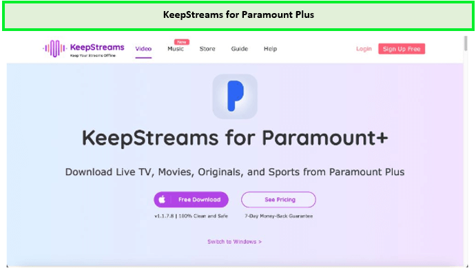  Kijk naar Paramount Plus zonder reclame door Keepstreamer te gebruiken. 