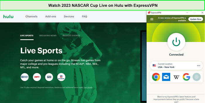  Kijk-2023-NASCAR-Cup-Live- in - Nederland Op Hulu met ExpressVPN 