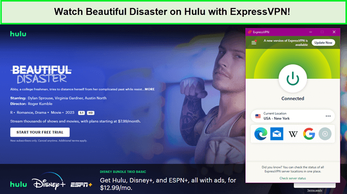 Watch-Beautiful-Disaster-on-Hulu-with-ExpressVPN-in-Hong Kong