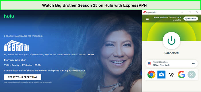  Guarda la stagione 25 di Grande Fratello. in - Italia Su Hulu con ExpressVPN 