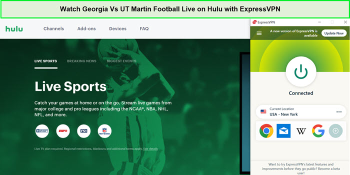 Guarda Georgia Vs UT Martin Football Live in - Italia Su Hulu con ExpressVPN 