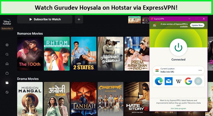 Watch Gurudev Hoysala on Hotstar with ExpresVPN  !