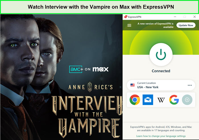Watch-Interview-with-the-Vampire-outside USA-on-Max-with-ExpressVPN