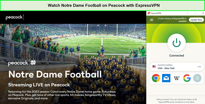 Watch-Notre-Dame-Football-From Anywhere-on-Peacock-with-ExpressVPN