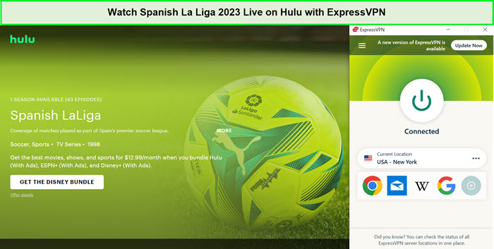  Mira La Liga 2023 en vivo in - Espana En Hulu con ExpressVPN 