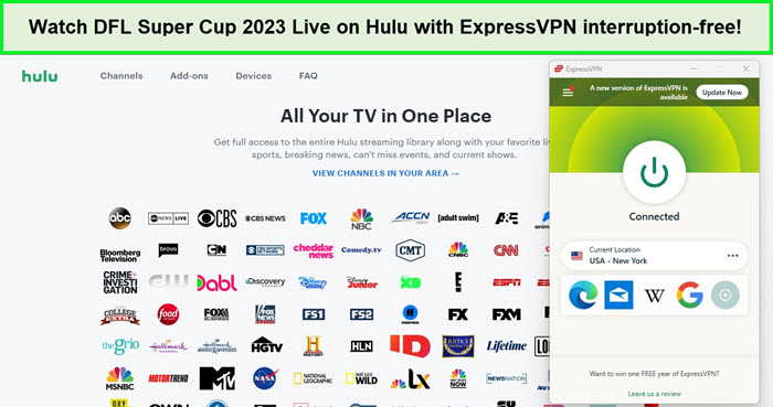 DFL-Supercup-on-hulu-with-expressvpn-in-Netherlands