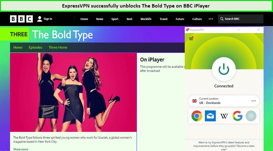express-vpn-unblocks-the-bold-type-in-India-on-bbc-iplayer