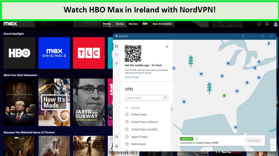 Watch-HBO-Max-in-Ireland-with-nordvpn