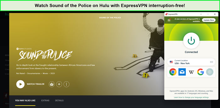  Il suono della polizia su Hulu in 