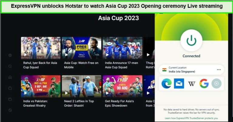  Gebruik ExpressVPN om de openingsceremonie van de Asia Cup 2023 te bekijken. in - Nederland Op Hotstar 