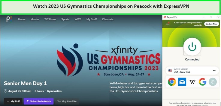 watch-us-gymnastics-championshion-2023-in-Australia-on-peacock-with-expressvpn