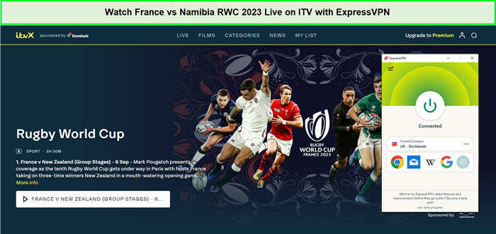  Mira Francia vs Namibia RWC 2023 en vivo in - Espana En ITV con ExpressVPN 