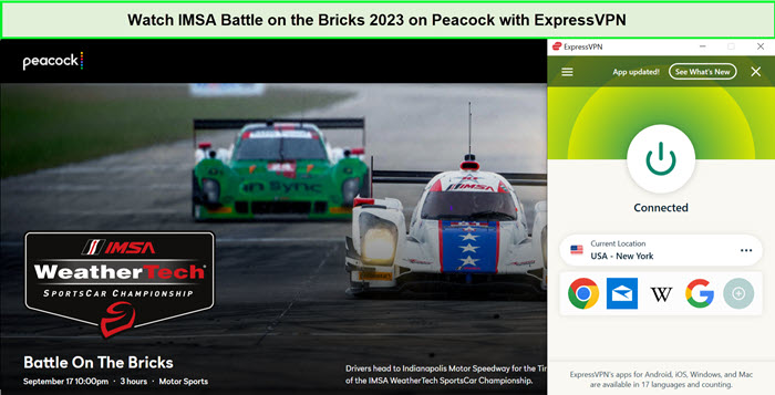 Watch-IMSA-Battle-on-the-Bricks-2023-in-UK-on-Peacock-with-ExpressVPN