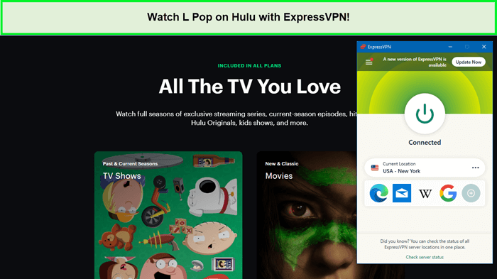Watch-L-Pop-on-Hulu-with-ExpressVPN-in-Hong Kong