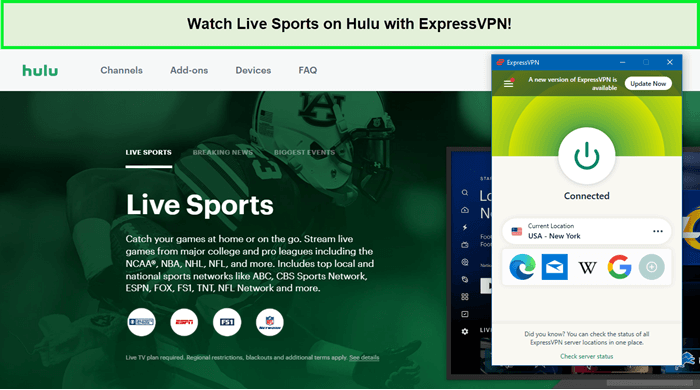Watch-Live-Sports-on-Hulu-with-ExpressVPN-in-Singapore