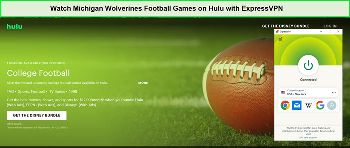  Regarder les matchs de football des Wolverines du Michigan. in - France Sur Hulu avec ExpressVPN 