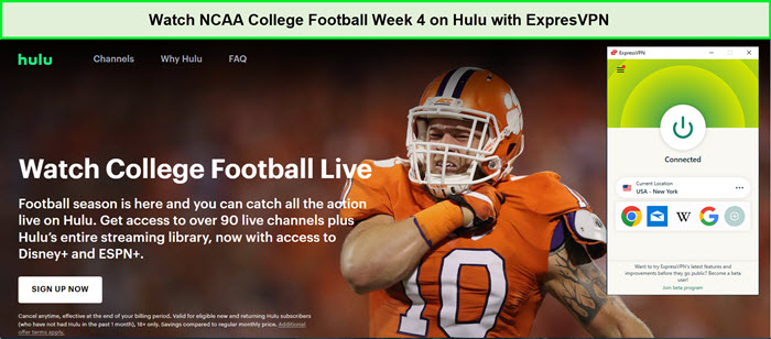 Watch-NCAA-College-Football-Week-4-in-New Zealand-on-Hulu-with-ExpresVPN