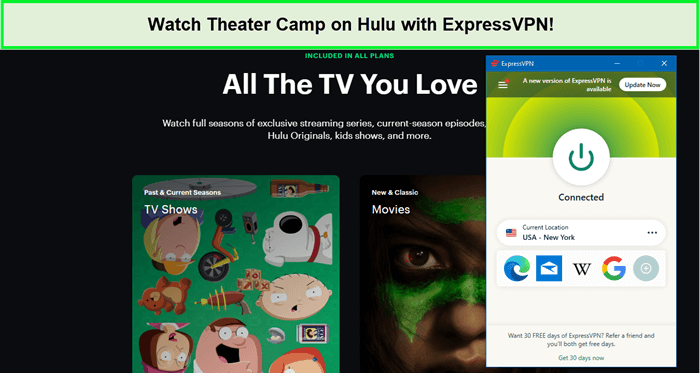  ExpressVPN débloque Hulu pour le Camp de Théâtre. in - France 