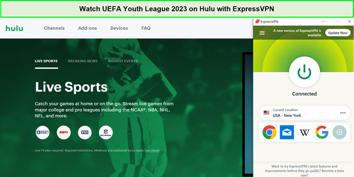  Mira la Liga de la UEFA Juvenil 2023 in - Español En Hulu con ExpressVPN 