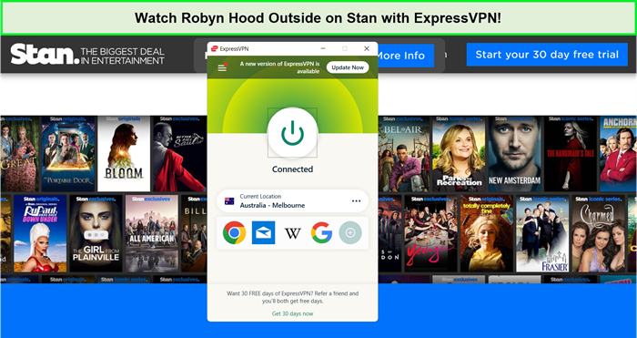  ExpressVPN entsperrt Robyn Hood auf Stan.  -  
