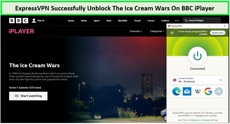  expressvpn réussit à débloquer la guerre des glaces sur bbc iplayer 