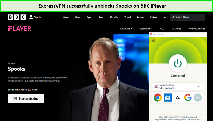  expressvpn débloque spooks sur bbc iplayer 