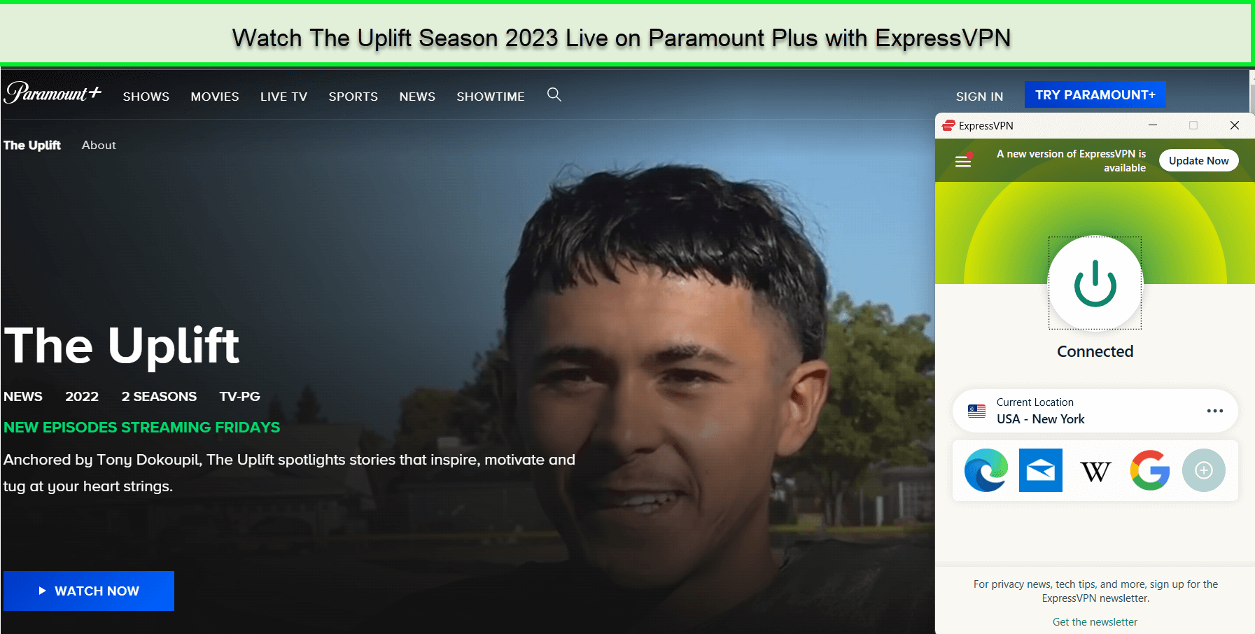  Mira la temporada Uplift 2023 en vivo  -  En Paramount Plus. 