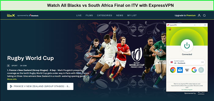  Regardez les All Blacks contre l'Afrique du Sud - Finale in - France Regardez ITV avec ExpressVPN. 