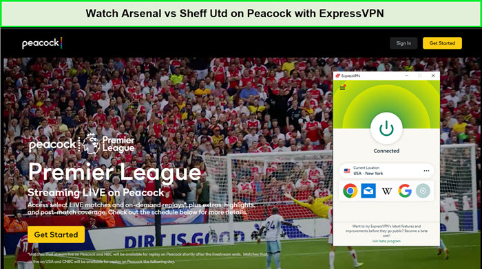 unblock-Arsenal-vs-Sheff-Utd-in-New Zealand-on-Peacock-with-ExpressVPN
