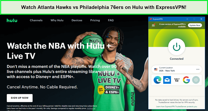  Schauen Sie sich die Atlanta Hawks gegen die Philadelphia 76ers auf Hulu mit ExpressVPN an. in - Deutschland 