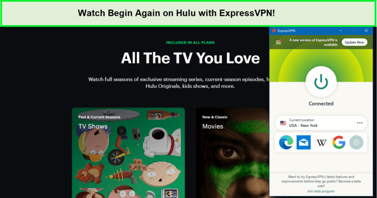 Watch-Begin-Again-on-Hulu-with-ExpressVPN-outside-USA